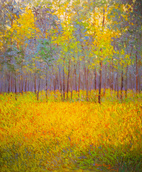 Early Spring in NJ, oil on canvas 50"x42"x2", 2022(sold)