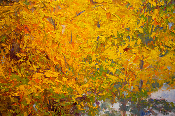 Autumn Shadow, oil on canvas 29"x29"x1.5", 2022
