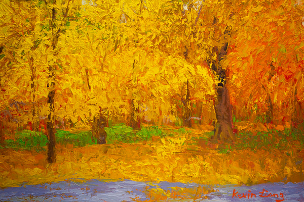 Central Park NYC Series 1, oil on canvas 29"x29"x1.5", 2022