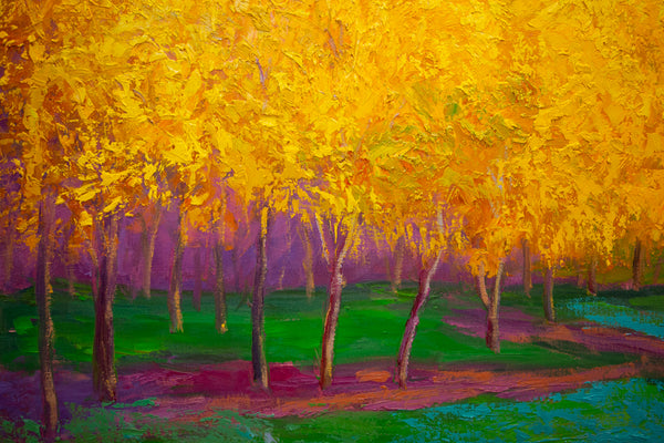 Central Park NYC series 2, oil on canvas 29"x29"x1.5", 2022