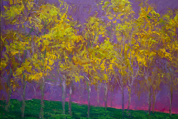 April in PA, oil on canvas 29"x29"x1.5", 2022