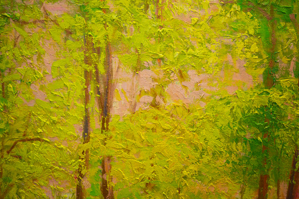 April Sings, oil on canvas 42"x50"x2", 2022