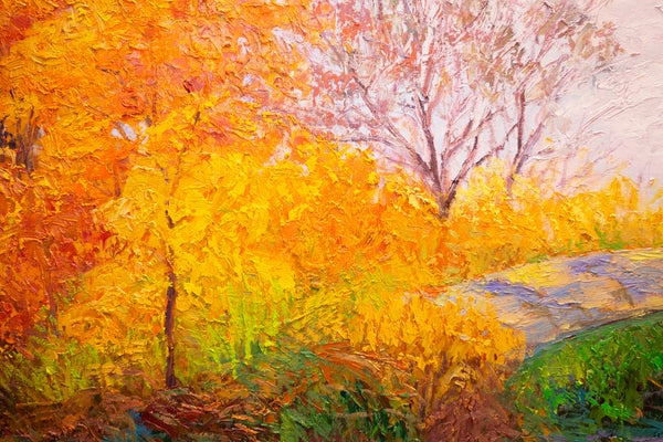 Central Park NYC Series 3, oil on canvas 31"x41"x2", 2022