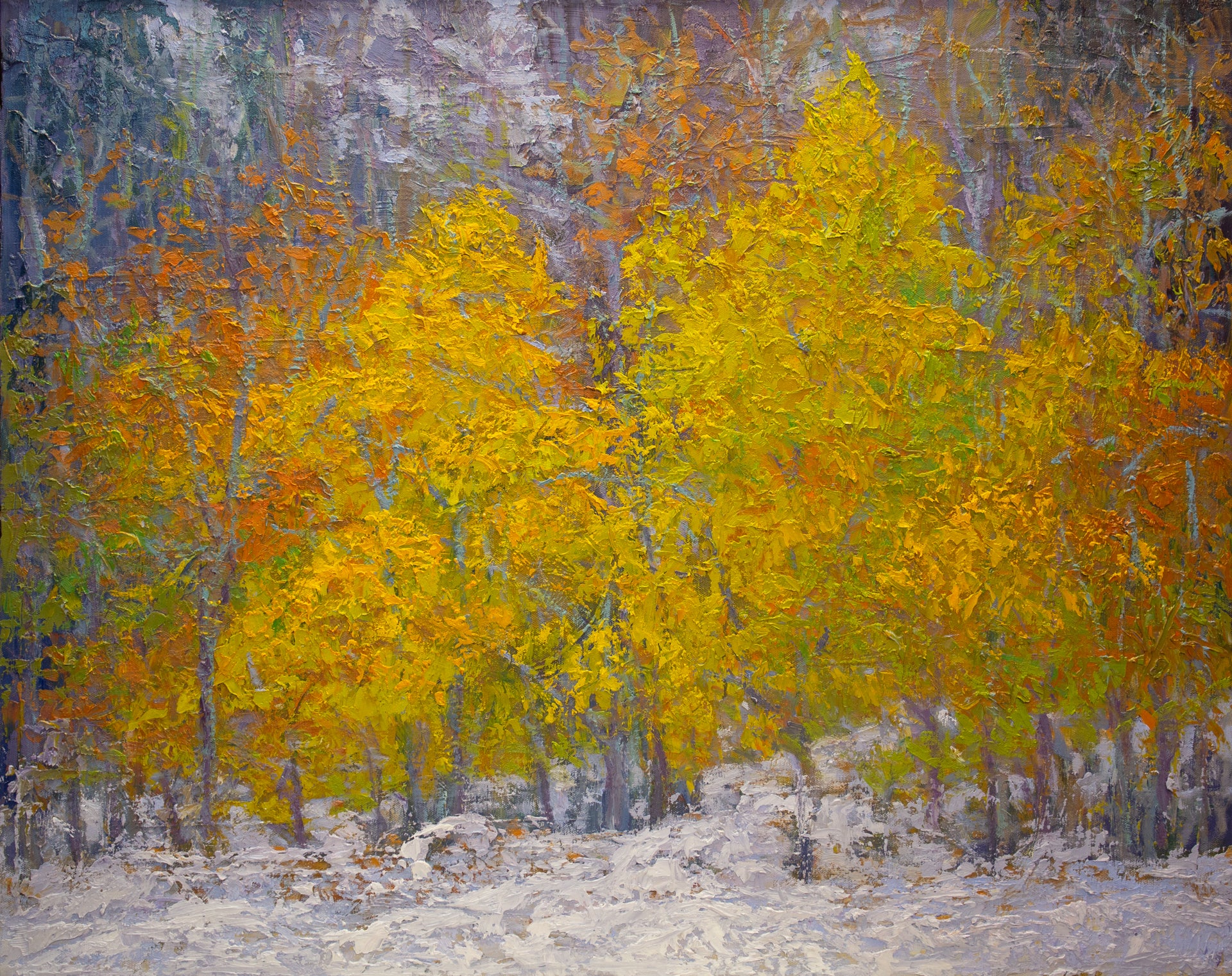 After Snow. oil on canvas 25"x31"x1.5", 2022