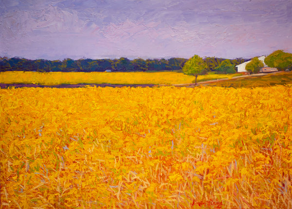 Yellow Field II, 2023, oil on canvas 27"x37"x1.5"
