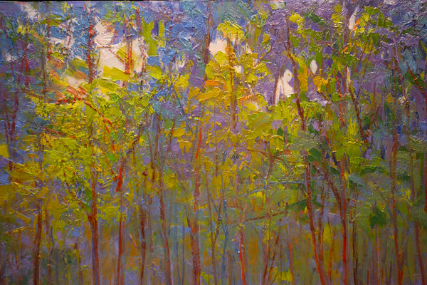 Spring Path, oil on board 24"x24", 2021(sold)