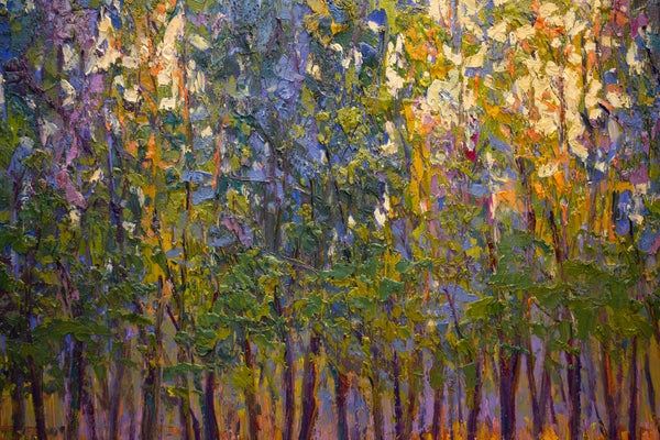 Spring Shadow,  oil on board 21"x21", 2021(sold)
