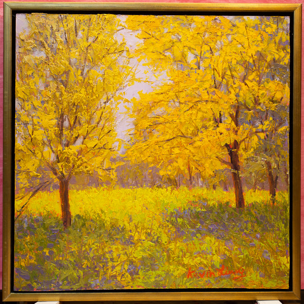 Late Autumn, oil on board, 21"x21"(sold)