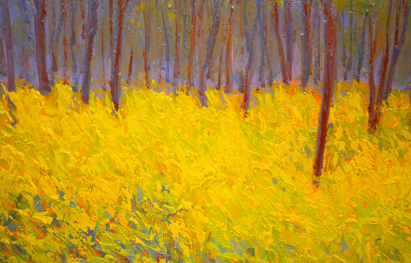 Spring Afternoon, oil on board 24"x24", 2021(sold)